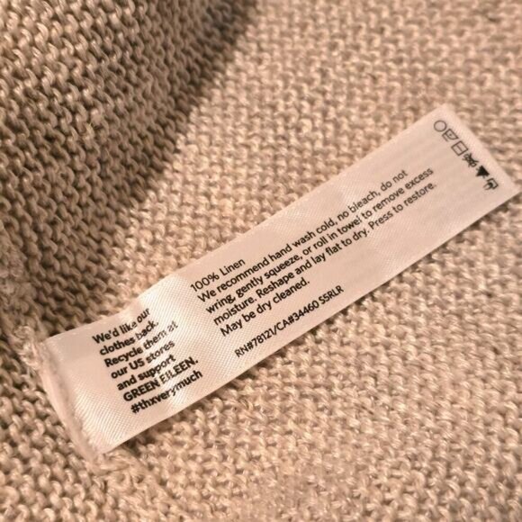 Eileen Fisher Sweater-Pin 100% Linen‎ Cardigan - Size Large - Picture 5 of 8